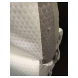 Bedluxe Wedge Pillow Headboard, 3PCS Orthopedic Bed Wedge Pillows Set for After Surgery, Adjustable Pillow Wedge for Acid Reflux&Back Pain Relief, Sleeping, Back Pillow for Bed Sitting Up, White/Grey 