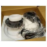 Yanokooe Tiffany Ceiling Fans with Lights - 48\" Ceiling Fan Chandelier with 5 Dual-Blades and Glass Shade, 6 Speeds and Reversible, Indoor and Outdoor, Retro Style - Retail: $160