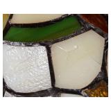 Yanokooe Tiffany Ceiling Fans with Lights - 48\" Ceiling Fan Chandelier with 5 Dual-Blades and Glass Shade, 6 Speeds and Reversible, Indoor and Outdoor, Retro Style - Retail: $160