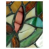 Yanokooe Tiffany Ceiling Fans with Lights - 48\" Ceiling Fan Chandelier with 5 Dual-Blades and Glass Shade, 6 Speeds and Reversible, Indoor and Outdoor, Retro Style - Retail: $160