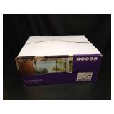 Yanokooe Tiffany Ceiling Fans with Lights - 48\" Ceiling Fan Chandelier with 5 Dual-Blades and Glass Shade, 6 Speeds and Reversible, Indoor and Outdoor, Retro Style - Retail: $160