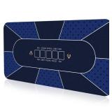 94 x 47 Inch Poker Mat with Stronger Sewn Edges, 10 Players Texas Hold