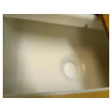 20 Inch Bathroom Vessel Sink Rectangular - HLBLFY 20x14 Inch Modern White Bathroom Sink Rectangle Above Counter Porcelain Ceramic Vessel Vanity Sink Art Basin - Retail: $90