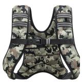 ZELUS Weighted Vest, 30lb Weight Vest for Men Women with Storage Pocket & Reflective Strips for Workout Strength Training Running Muscle Building, Desert Camo - Retail: $38