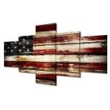 Native American Decor Posters and Prints on Canvas Retro Paintings Military Pictures Multi Panel Wall Art United States Artwork Home Decor for Living Room Giclee Framed Ready to Hang 50\"Wx24\"H - Ret