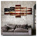 Native American Decor Posters and Prints on Canvas Retro Paintings Military Pictures Multi Panel Wall Art United States Artwork Home Decor for Living Room Giclee Framed Ready to Hang 50\"Wx24\"H - Ret