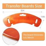 NexusSmash Slide Transfer Board, 31\" Wooden Slide Assist Device for Transferring Patient or Handicap from Wheelchair to Bed, Couch, Toilet, Car, Sliding Board, Patient Slide Board 440lbs - Retail: $5