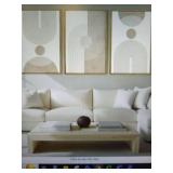 BINCUE Neutral Abstract Wall Art Beige Large Wall Decor Boho Mid Century Modern Artwork Art Print for Living Room Bedroom Office 24\"x36\" Set of 3 - Retail: $130