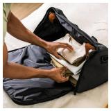 Halfday Convertible 2-in-1 Garment Duffel Weekender Bag 45L | Wrinkle-Free Travel, Hanging Suit Compartment, Shoe Pockets, Trolley Sleeve. Durable & Water-Resistant Carry-On, Marine - Retail: $128