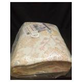 6x9 Washable Area Rug, Low Pile Faux Wool Carpet for Living Room, Bedroom, Dining Room, Vintage Flower Design, Non-Shedding Low-Pile Rug in Beige for High-Traffic Areas with Non-Slip Rubber Back - Ret