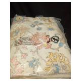 6x9 Washable Area Rug, Low Pile Faux Wool Carpet for Living Room, Bedroom, Dining Room, Vintage Flower Design, Non-Shedding Low-Pile Rug in Beige for High-Traffic Areas with Non-Slip Rubber Back - Ret