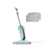 Shark Steam Mop with a Machine Washable Dirt Grip Pads, Removable Water Tank, Lightweight, Steam Cleaner for sealed Hard Floors, Marble, Stone, Hardwood, Tile, Laminate, White/Seafoam, S1000 - Retail: