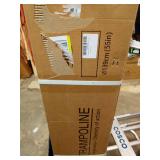 BLUERISE 55IN Toddler Trampoline with Enclosure Net Easy to Assemble Kids Baby Indoor Recreational Trampoline Outdoor - Retail: $80