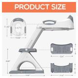 Potty Training Seat, SKYROKU Upgrade Toddler Toilet Seat for Kids Boys Girls, 2 in 1 Potty Training Toilet, Splash Guard Anti-Slip Pad Step Stool,New Sector-Shape Stabilized Base and heavier (Grey) - 