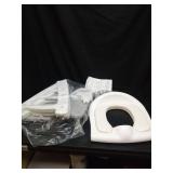 Potty Training Seat, SKYROKU Upgrade Toddler Toilet Seat for Kids Boys Girls, 2 in 1 Potty Training Toilet, Splash Guard Anti-Slip Pad Step Stool,New Sector-Shape Stabilized Base and heavier (Grey) - 