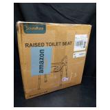 Soundfuse Toilet Seat Riser for Seniors, Raised Toilet Seat with Handles, Adjustable Height & Width, 400lb Handicap Elevated Toilet Seat, Fit Any Toilet - Retail: $70