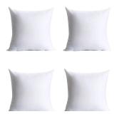 18 x 18 inches Pillow Inserts, Set of 4 Square Cushion Throw Pillow - Retail: $22
