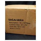 18 x 18 inches Pillow Inserts, Set of 4 Square Cushion Throw Pillow - Retail: $22