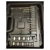 COMOWARE 20V Cordless Drill, Electric Power Drill Set with 1 Battery & Charger, 3/8â Keyless Chuck, 2 Variable Speed, 266 In-lb Torque, 25+1 Position and 34pcs Drill/Driver Bits - Retail: $40