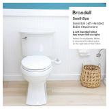Brondell Bidet Left Hand Bidet Attachment SouthSpa Dual Nozzle - control panel on left side - Dual Positionable Nozzles for front and rear wash, LH-12 - Retail: $50