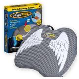 Angel Ride Auto Cushion with Memory Foam, AS SEEN ON FOX NEWS, Advanced Lumbar Helps Relieve Pressure Points, Molds to Any Body, Drive in Heavenly Comfort in Any Vehicle, Breathable, Washable Cover - 