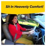 Angel Ride Auto Cushion with Memory Foam, AS SEEN ON FOX NEWS, Advanced Lumbar Helps Relieve Pressure Points, Molds to Any Body, Drive in Heavenly Comfort in Any Vehicle, Breathable, Washable Cover - 