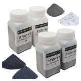 4 LB Rock Tumbler Grit and Polish Refill Kit, 4-Step Tumbling Media Coarse/Medium/Pre-Polished/Final Polish, Silicon Carbide Grit, Ideal for Any Rock Tumbler & Stone Polisher - Retail: $23