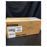 Ceiling Fans with Lights and Remote, 52 Inch Modern Ceiling Fan with Light, Downrod & Flush Mount, Quiet DC Motor, Dual Finish 5 Blades Ceiling Fan for Bedroom Living Room Farmhouse Indoor - Retail: $