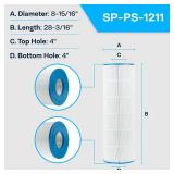 SpiroPure Replacement for Star-Clear Plus C1900 Hayward CX1900RE Pleatco PA190 PWWPC200 Unicel C-8420 Pro Clean 200 Waterway Plastics 817-0200P Hot Tub Spa Pool Filter Replacement Cartridge - Retail: 