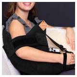 MOYOAMA Post Shoulder Surgery Pillow with Straps & Pocket- Rotator Cuff Pillows for Sleeping, After Shoulder Surgery Must Haves, Side Sleeping Arm Support Post-op, Rotator Cuff Recovery Accessories - 