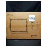 ROLOVE 22x17 Inch Lighted Vanity Mirror with Dimmable LED Lights - 3 Color Modes, Smart Touch Control & 360Â° Rotating Base - Desk Makeup Mirror (White) - Retail: $70