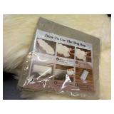 LLB Genuine Sheepskin Area Rug Wool Rug Fur Carpet Fluffy Shaggy Fur Rug for Living Room Kids Bedroom Real Sheepskin Throw Lambskin Rugs Sofa Mat Chair Seat Covers (Ivory White, 2 x 6 ft Sheepskin) - 