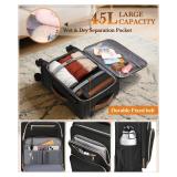 RAINSMORE Carry On Luggage 22x14x9 Airline Approved, 20 Inch Softside Suitcases with Wheels, 3 Piece Luggage Sets, Rolling Carry On Suitcase with TSA Lock for Travel Weekender - Retail: $100