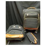 RAINSMORE Carry On Luggage 22x14x9 Airline Approved, 20 Inch Softside Suitcases with Wheels, 3 Piece Luggage Sets, Rolling Carry On Suitcase with TSA Lock for Travel Weekender - Retail: $100