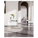 solaround Clear Acrylic End Table 2-Tier Bedside nightstand for Living Room Bedroom Home Decor (Clear Double) - Retail: $150