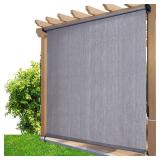 Luodiiyin Outdoor Roller Shade for Patio Shades Roll up Outdoor Blinds Cordless Privacy Screen 106