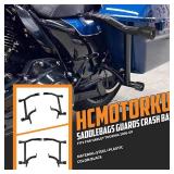 HCmotorku Saddle Bag Guards Crash Bars Fit for Harley Touring Road King FLHR Street Glide FLHX Road Glide FLTRX Electra Glide FLHT CVO Limited 2009â2025, 4PC Decorative Black Wheel - Retail: $149