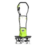 BUCOTOD 18-Inch 13.5 Amp Tiller/Cultivator with 6 Steel Tines, 3-Adjustable Wheels, Foldable Handle, 8