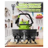 BUCOTOD 18-Inch 13.5 Amp Tiller/Cultivator with 6 Steel Tines, 3-Adjustable Wheels, Foldable Handle, 8