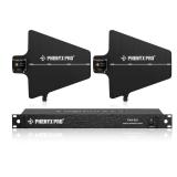 Phenyx Pro PAS-225X UHF Wireless Antenna Distribution System Bundle, Active Directional Receivers w/ 8 Outputs + 2 Cascade Ports, 160ft Long Coverage, Wireless Mic Antenna for Stages and Live Shows - 