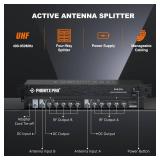 Phenyx Pro PAS-225X UHF Wireless Antenna Distribution System Bundle, Active Directional Receivers w/ 8 Outputs + 2 Cascade Ports, 160ft Long Coverage, Wireless Mic Antenna for Stages and Live Shows - 