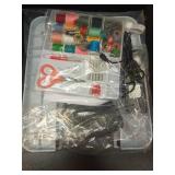 Sewing Machine for Beginners with Extension Table Mini Sewing Machines Kit Supplies 12 Built-in Stitches with Needles Assorted Thread Kit Starter Kit Easiest for Adult and Kids - Retail: $58