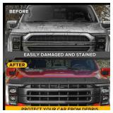 WASOFF Hood Protector Fit for Ford F150 2021-2024 2025 Bugflector TPE Low Profile Hood Shield Bug Hood Deflector Fit for Ford F150 Accessories 2021 2022 2023 2024 2025 Hood Guard for F150 Accessory - 