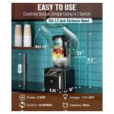 WantJoin Professional Commercial Blender With Shield Quiet Sound Enclosure 2200W Industries Strong and Quiet Professional-Grade Power, Self-Cleaning, Black - Retail: $260