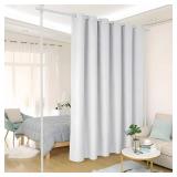 Room Divider, No Drilling Curtain Rods for Room Separation, Adjustable Heavy Duty Floor to Ceiling Hanging Wall Divider Tension Partition Room Separator for Dividing Room, 28-70inch(W), 4-10ft (H) - R