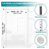 Room Divider, No Drilling Curtain Rods for Room Separation, Adjustable Heavy Duty Floor to Ceiling Hanging Wall Divider Tension Partition Room Separator for Dividing Room, 28-70inch(W), 4-10ft (H) - R