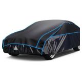 Holthly Hail Protector Car Cover, Outdoor Anti Hail Car Covers Thick Multi-Layered EVA, Hail Proof Car Cover Waterproof All Weather, Hail Protection Padded Fit Sedan/Coupe (Length 186 to 193 inch - Re