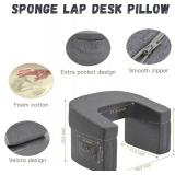 Eyieton Reading Pillow for Bed, Extra Large Lap Desk Pillow for Tall Adult, Multi-Purpose ArmRest Gaming Laptop Pillow for Reading, Working, Playing Steam Deck Switch or Sitting in Bed Floor Couch - R