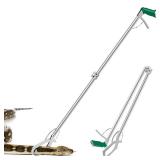 GYORGKSHI 60â Snake Tongs Collapsible Grabber, Professional Reptile Snake Catcher Wide Jaw Handling Tool, Stainless Steel Snake Hook - Retail: $26