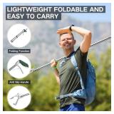 GYORGKSHI 60â Snake Tongs Collapsible Grabber, Professional Reptile Snake Catcher Wide Jaw Handling Tool, Stainless Steel Snake Hook - Retail: $26